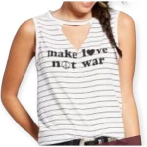 GRAYSON THREADS BLACK & WHITE STRIPE TANK TOP SZ.S EUC